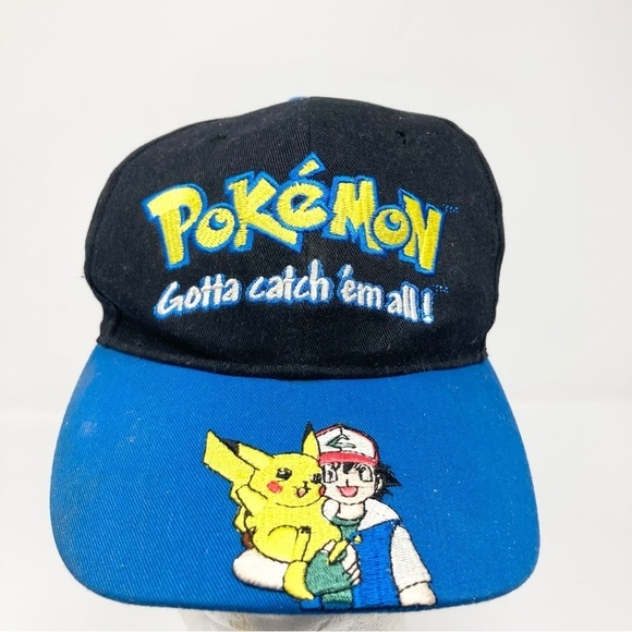 Vintage Youth Pokemon Hat Ash Ketchum Pikachu Cap Gotta Catch 'Em All Nintendo - Picture 1 of 7